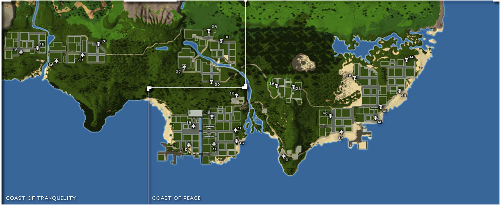 Coast of Tranquility and Coast of Peace from CSPmap